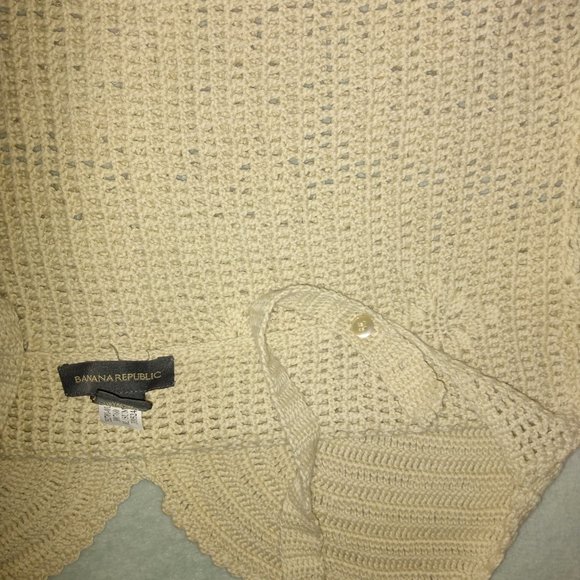 Banana Republic Cotton Crochet Knit Strap top~L~ - Picture 3 of 12